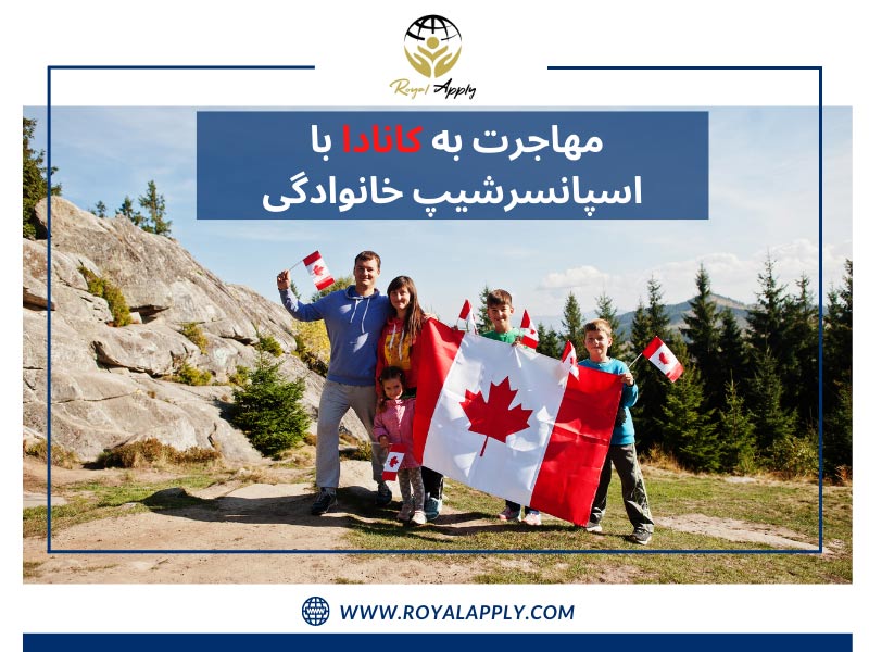 یه خانواده شاد که پرچم کانادا راا در دست دارند/ جدیدترین و آسان‌ترین روش‌های مهاجرت به کانادا با اسپانسرشیپ خانوادگی