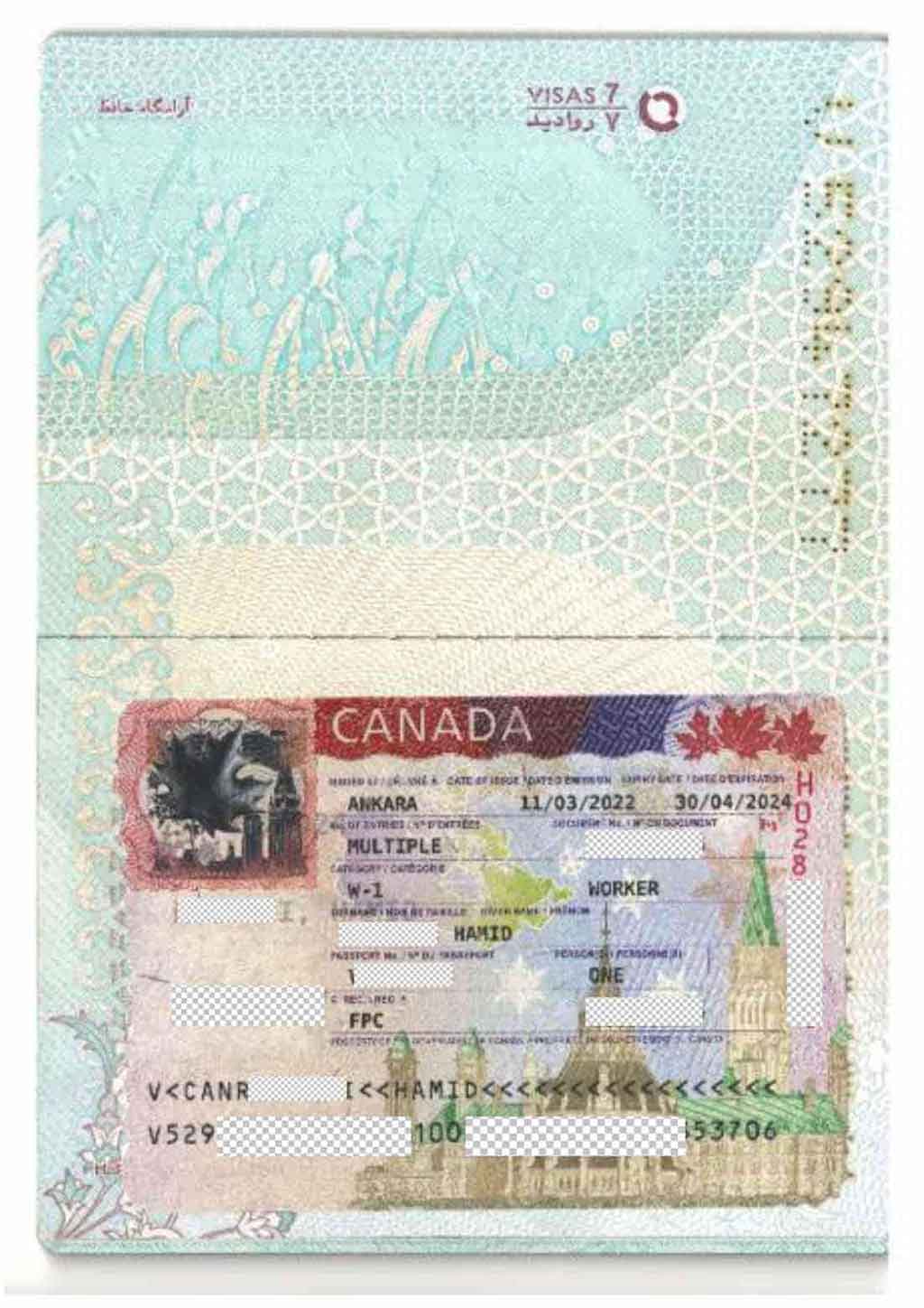 اخذ ویزای کار کانادا توسط رویال اپلای نمونه کار